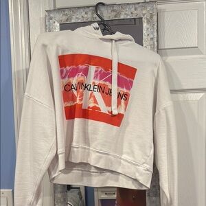 Calvin Klein Jeans White and Red Women's Sweatshirt